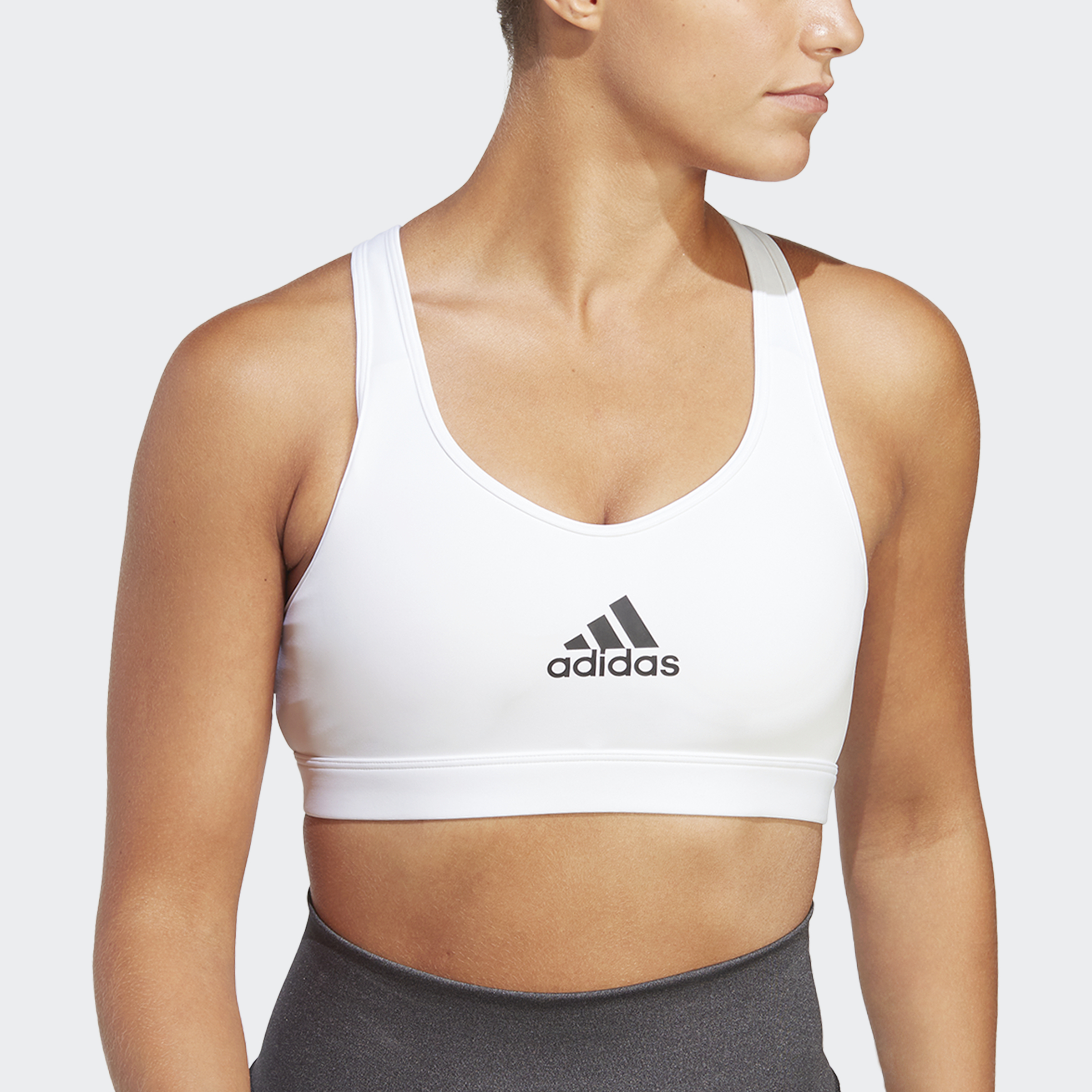 adidas Training PowerReact Train Medium-Support Bra Women White