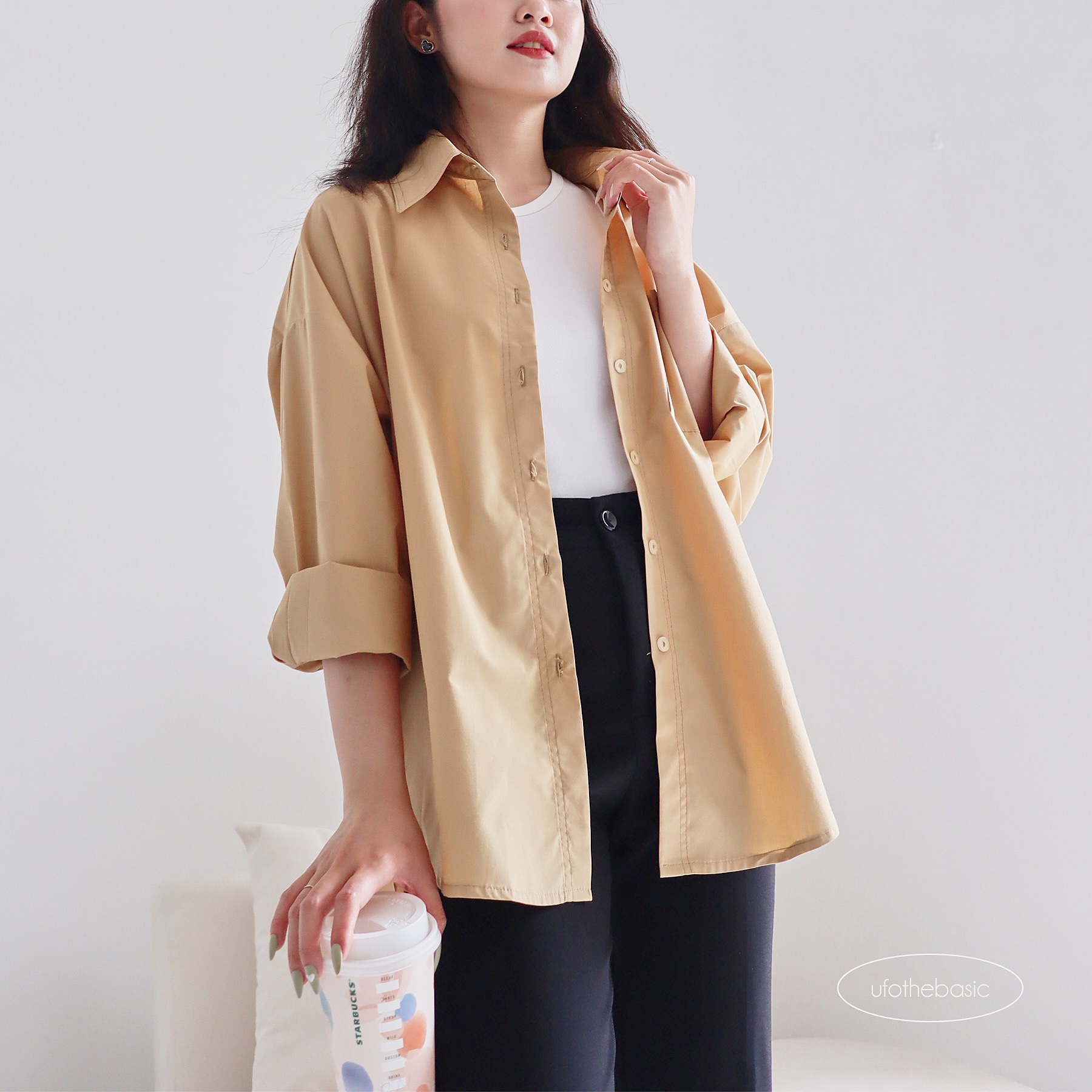 [Nhập LAZLOOK99 GIẢM 100K/500K] Áo sơ mi dài tay vải thô mềm - Poplin Shirt - ufo.thebasic