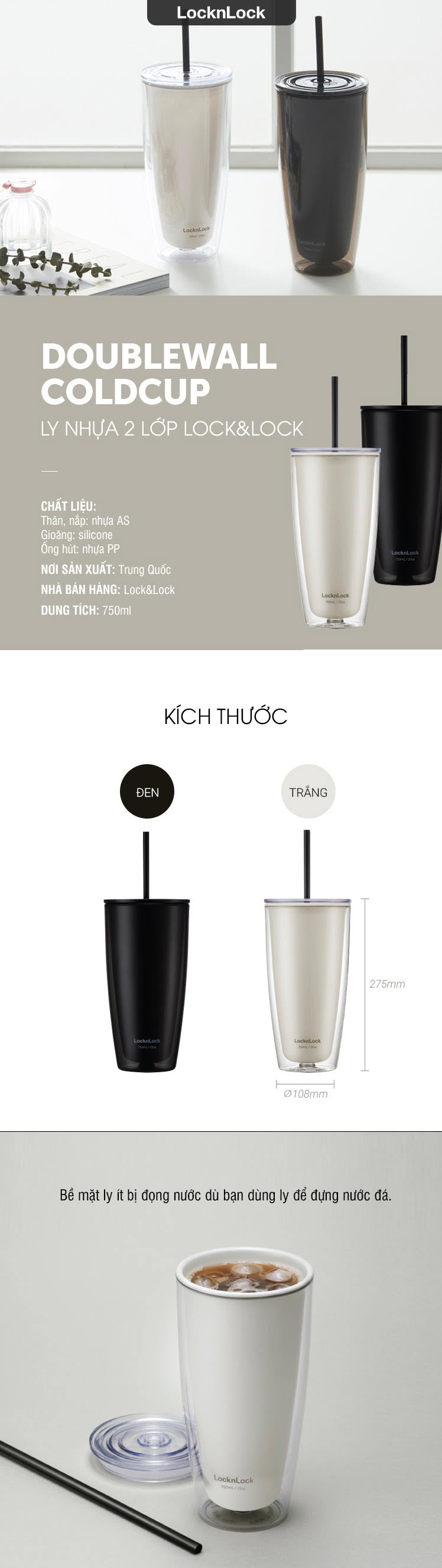 [HCM GIAO 2H]GIFT_Bình nước giữ nhiệt coffee 550ml/ 750ml/ 520ml (Giao ngẫu nhiên)