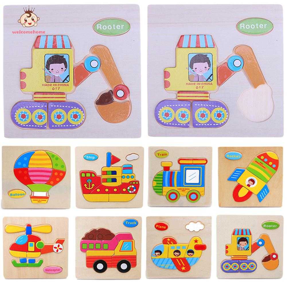 1pcs Wooden Tangram Brain Teaser Puzzle Educational Developmental Kids Toy
