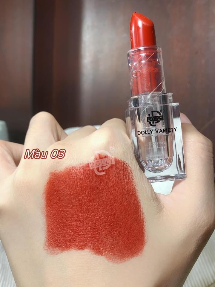 Son thỏi lì siêu mịn môi DOLLY VARIETY [Màu Cam nâu đất]
