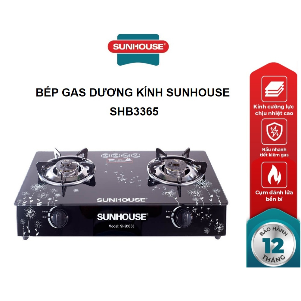 Bếp gas dương kính Sunhouse SHB3365