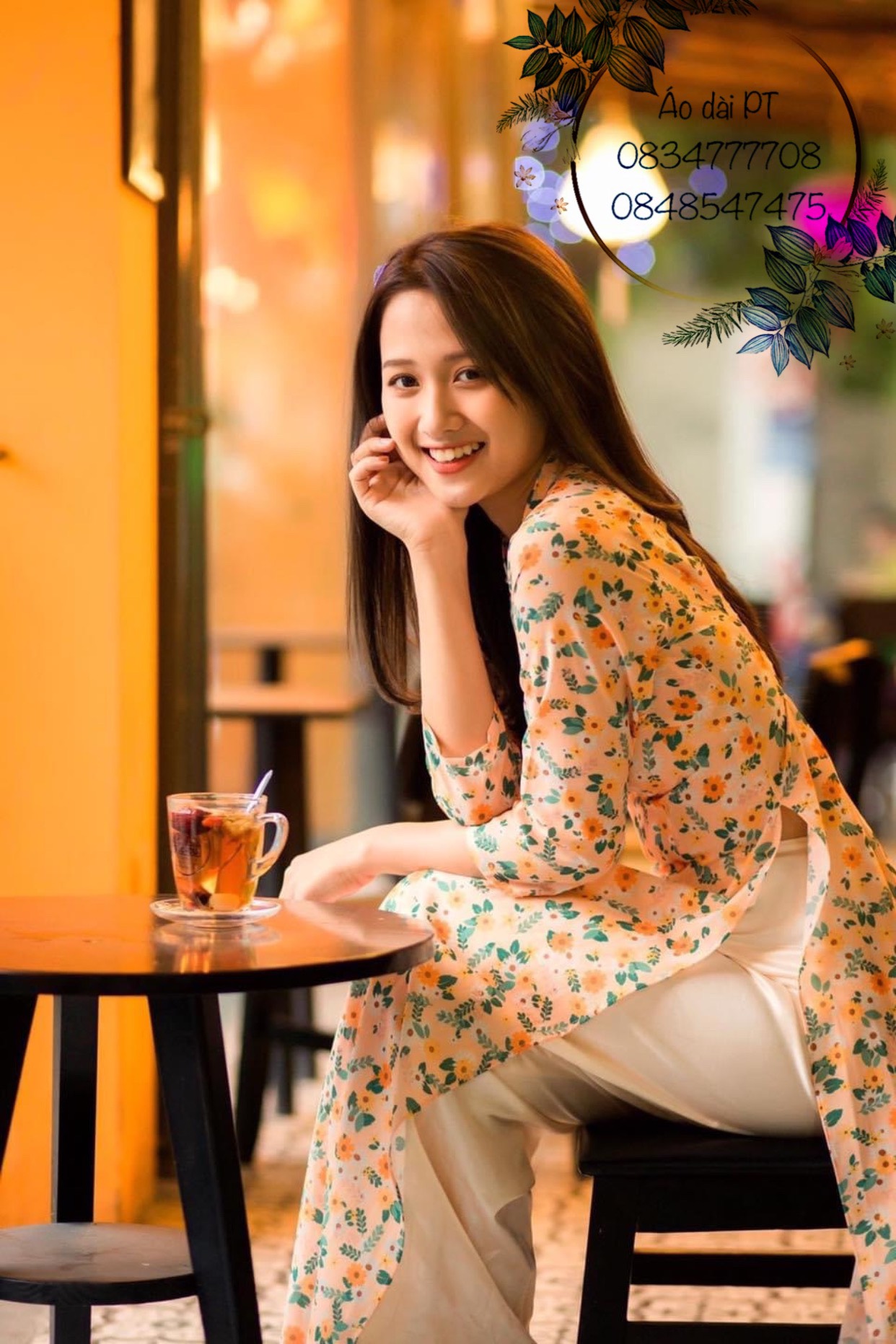 Áo dài truyền thống 3D - Ảnh thật shop chụp