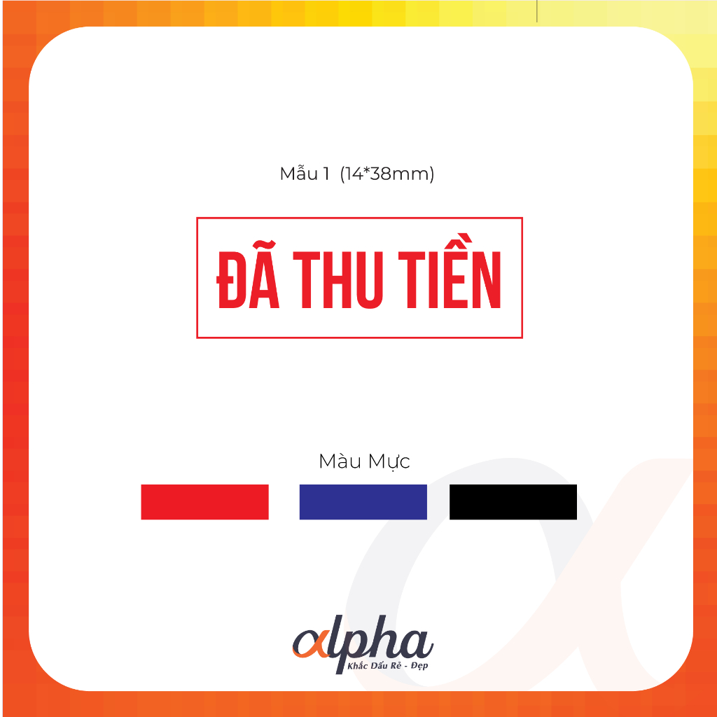Con Dấu Đã Thu, Chưa Thu... Kích Thước nhiều kích thước