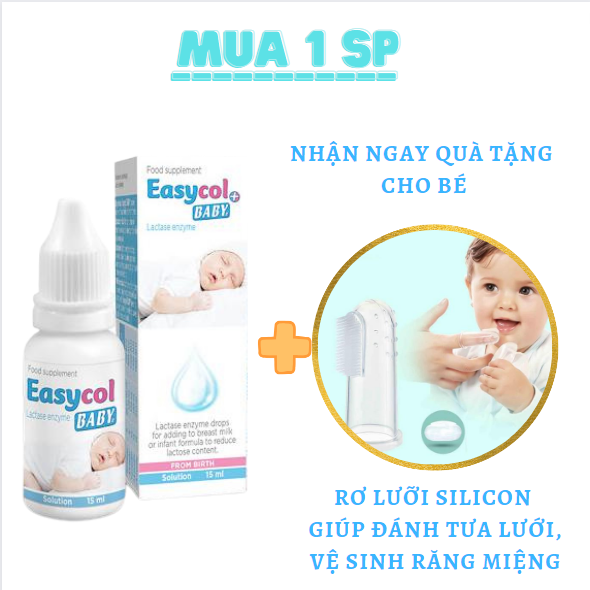 Easycol baby enzym lactase cho trẻ bất dung nạp đường lactose, khóc dạ đề
