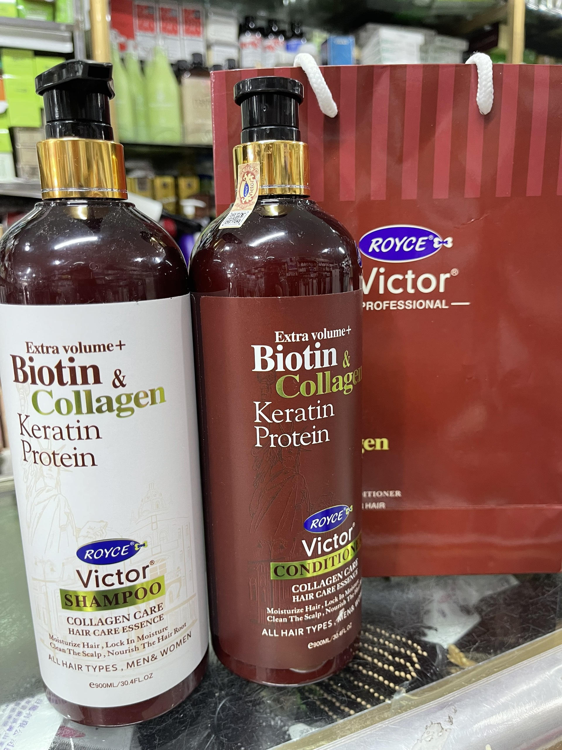 Cặp Dầu Gội Xả Biotin & Collagen Royce Victor
