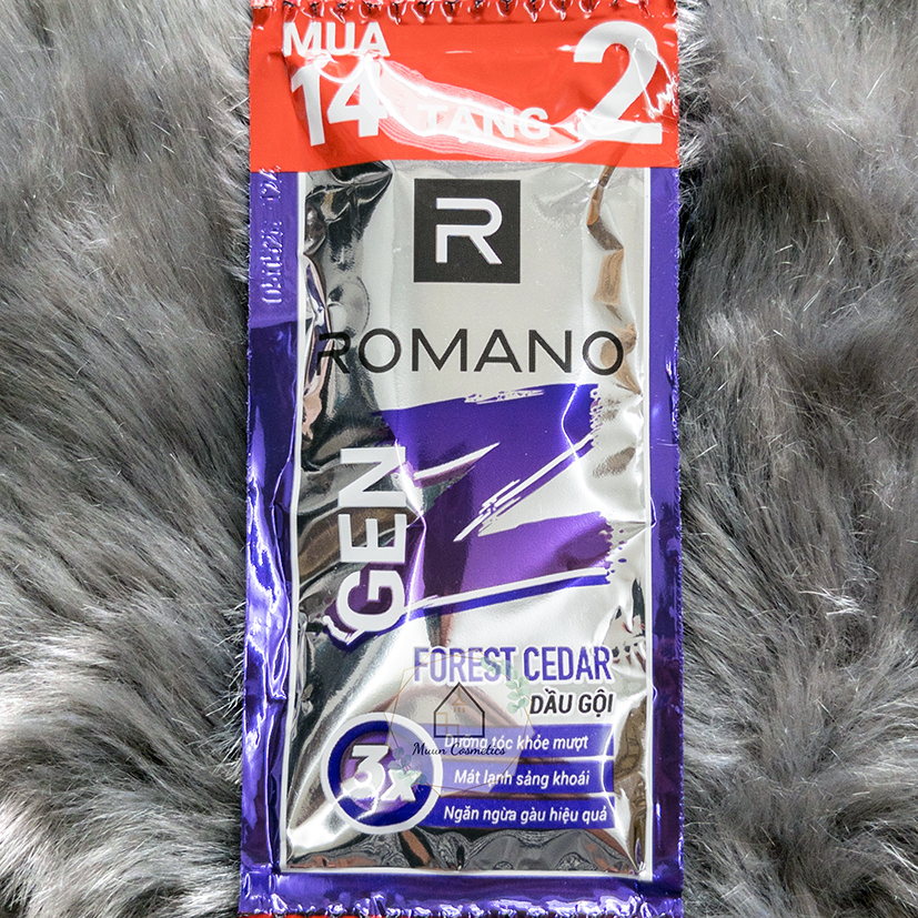 Set 48 gói Dầu Gội Romano Gen Z Hương Sea Breeze/ Forest Cedar mẫu mới