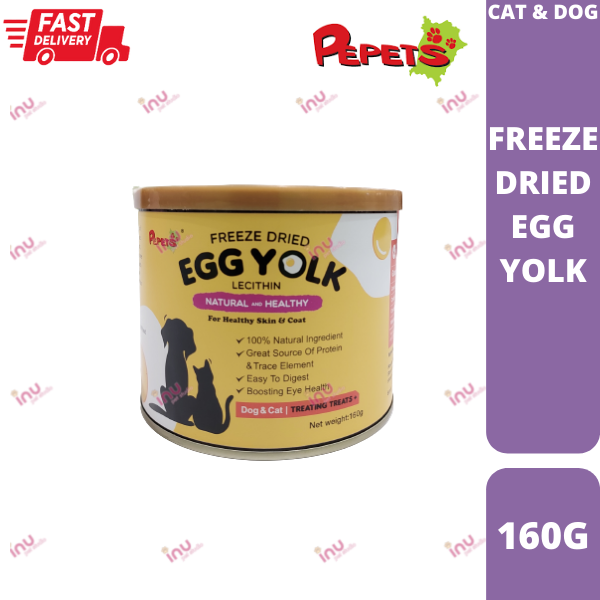 Pepets Freeze Dried Egg Yolk (Cat Treats / Dog Treats) 160G Lazada