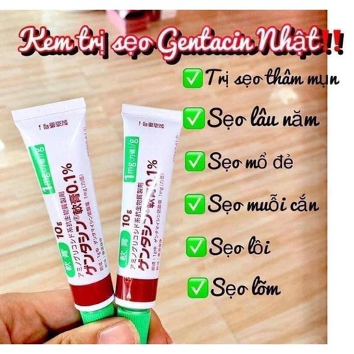 Kem mờ sẹo Gentacin 10g Nhật Bản