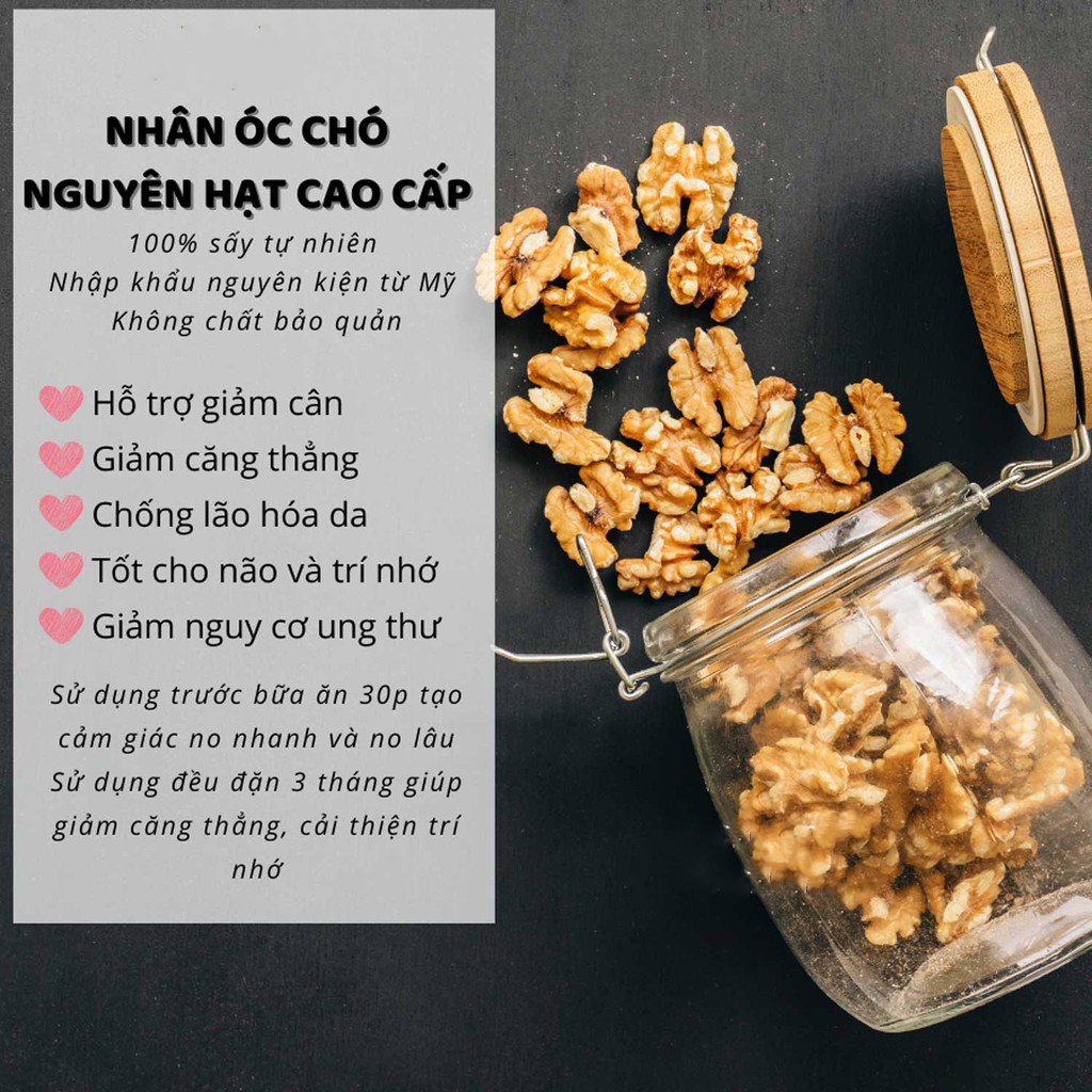 Nhân Óc Chó Nếp Tách Vỏ - Nhân Hạt Óc Chó [250g -500g]