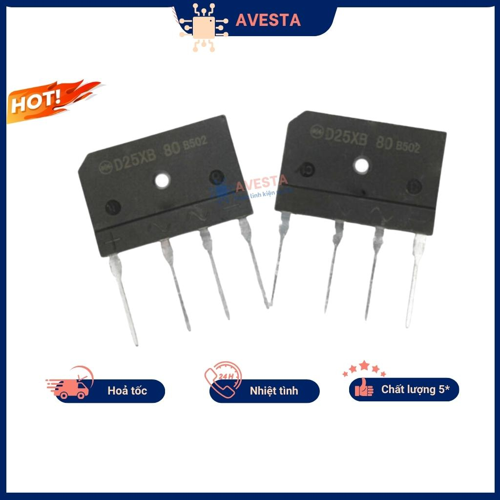 D25XB80 Diode cầu 25A 1000V DIP-4 Avesta