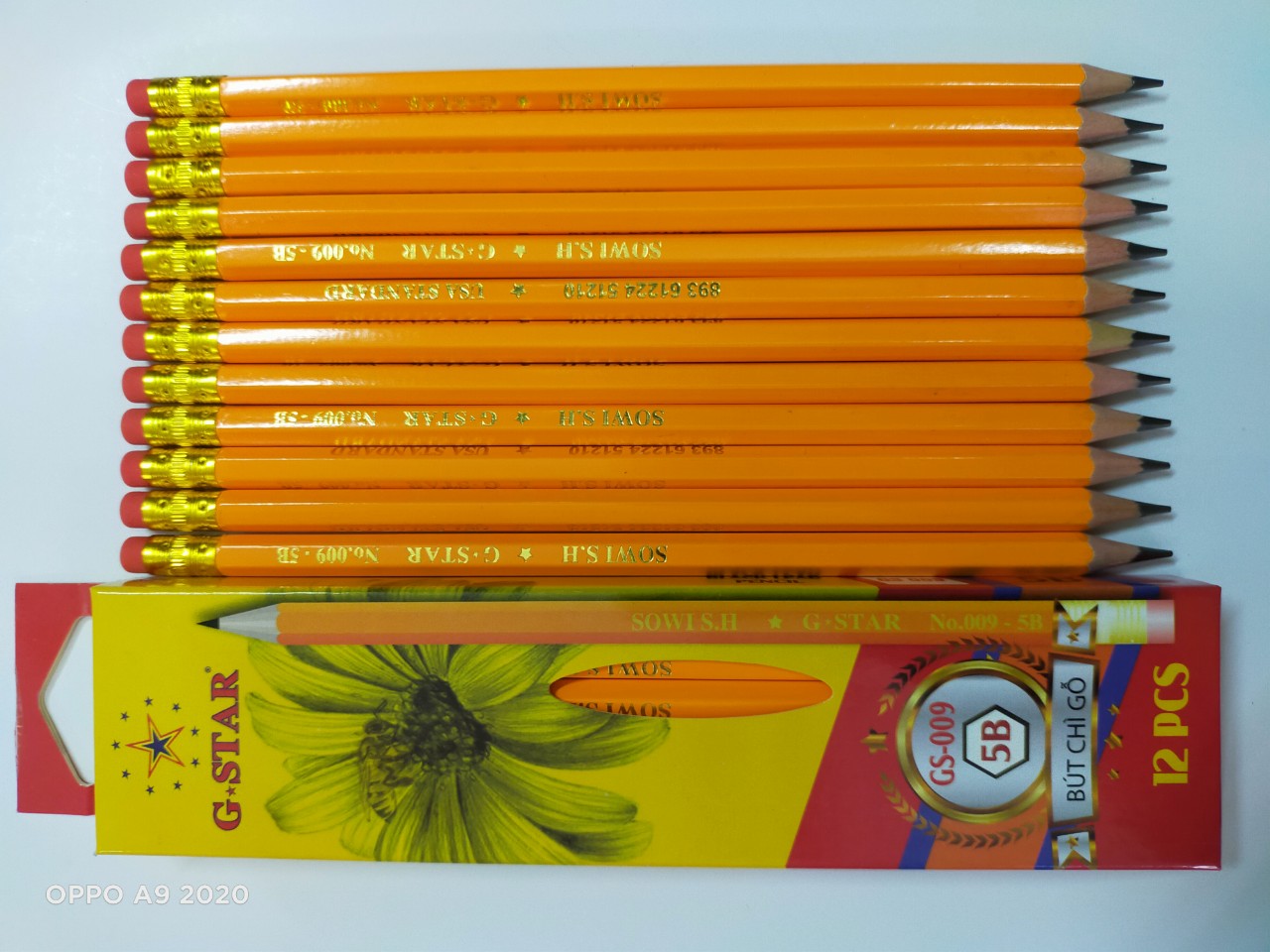 Hộp 12 bút chì Vàng GStar (2B/3B/4B/5B/6B)