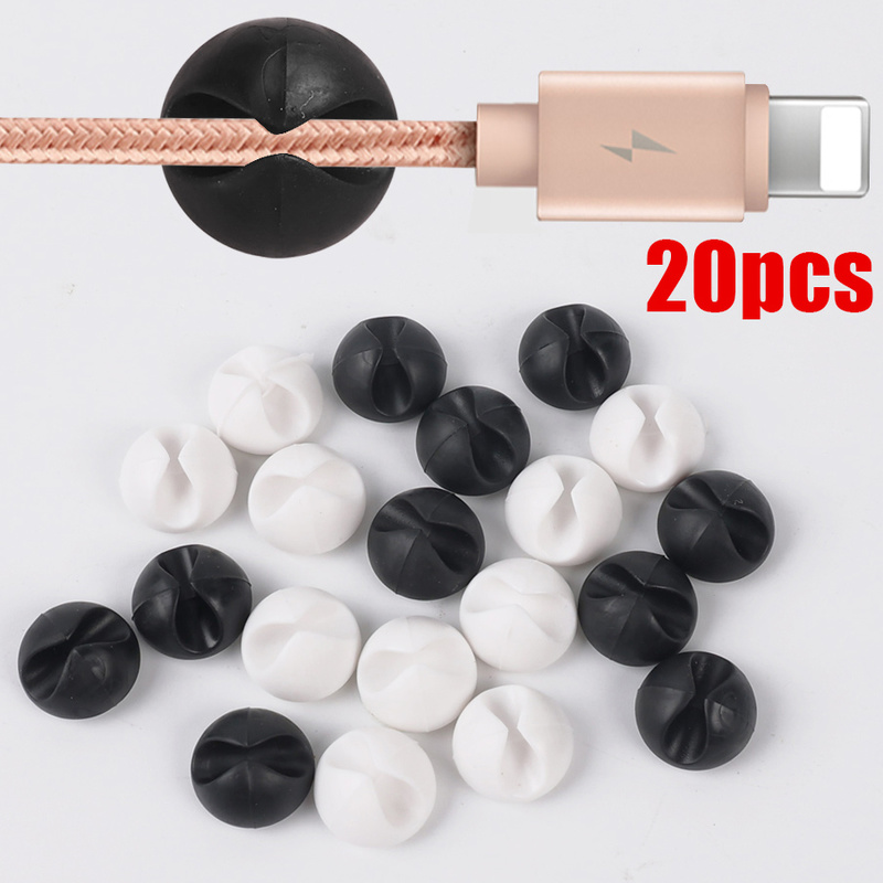 10/20Pcs Đoạn Cáp Cuộn Cáp Cáp Tổ Chức Sạc Cáp Cord Chủ Auto Phụ Kiện Nội Thất