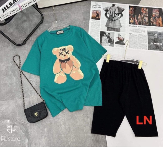 Sét áo gấu the+quần legging LN11