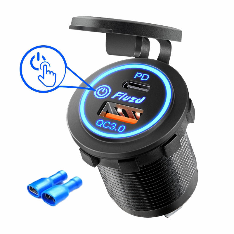 Quick Charge 3.0 Dual USB Fast Car Charger Socket 60W Waterproof 12V ...