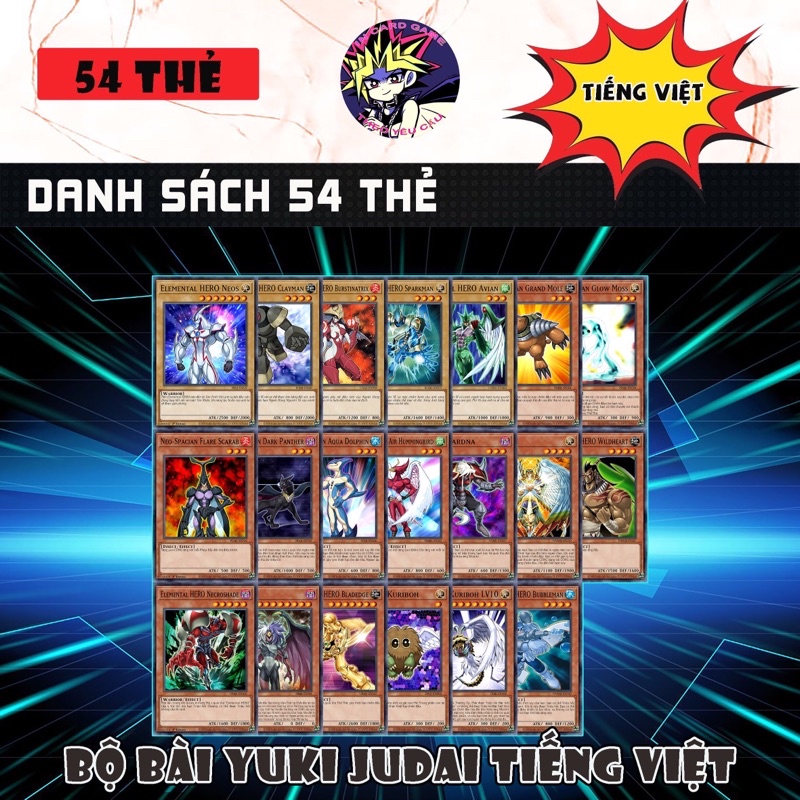 [ Bài In Yugioh ] Bộ Bài Yuki Judai Tiếng Việt.
