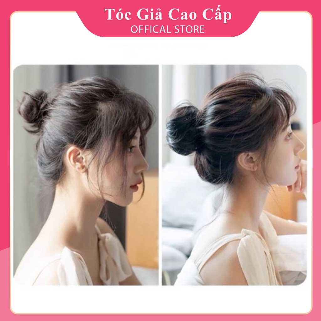 Tóc giả búi ❤️FREESHIP❤️ Tóc búi tròn củ tỏi dành cho nữ đẹp