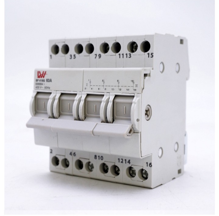 Cầu dao đảo chiều 2 nguồn điện 3 pha 4P 63A,100A/380V