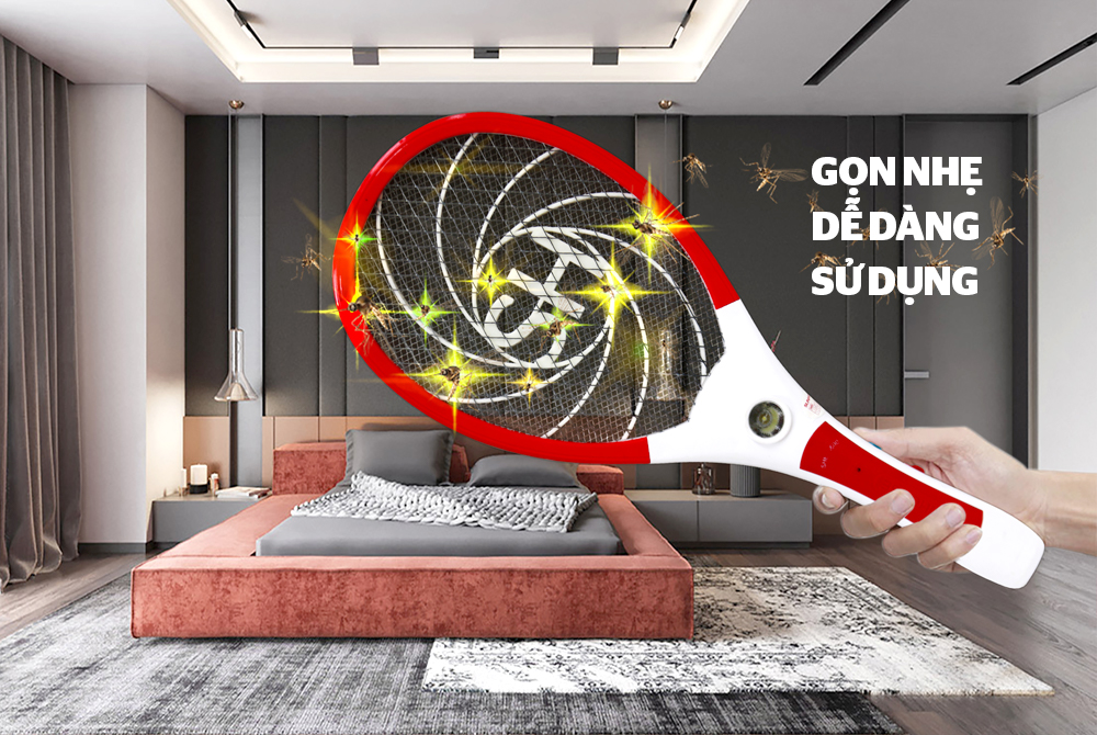 [CAO CẤP ] VỢT MUỖI SUNHOUSE SHE-S600