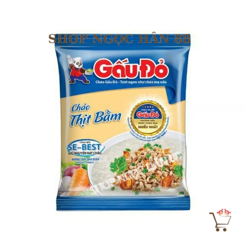 Gói cháo gấu đỏ Thịt băm/Cháo gà 50gr/gói