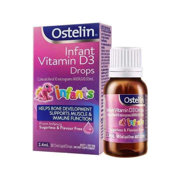 Vitamin Ostelin D3 Drops dạng nhỏ giọt 2.4ml (Hàng chuẩn Úc)