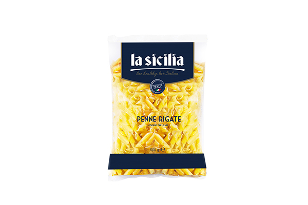 [CHỈ GIAO HỎA TỐC HCM] - LA SICILIA (PENNE RIGATE PASTA) – NUI ỐNG XÉO 500G
