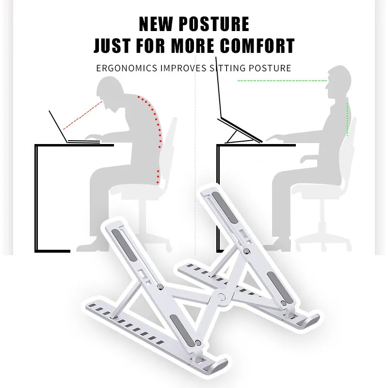 Portable Laptop Stand Adjustable Notebook Stand Adjustable Ergonomic Laptop Support Base Holder Notebook Laptop Base Computer Accessories