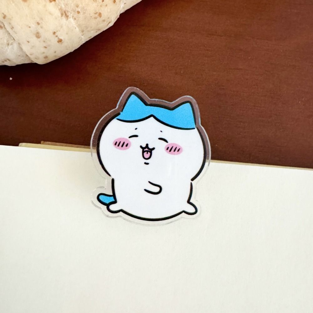TSEVD Chiikawa Kẹp PP dễ thương Kẹp giấy Trang trí Kẹp ghi nhớ hoạt hình Đồ dùng văn phòng Acrylic Kẹp Giấy Acrylic Kẹp ảnh
