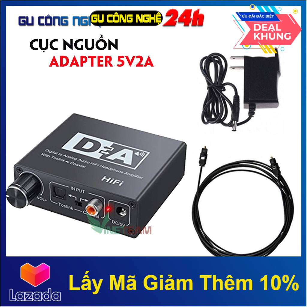 Bộ chuyển quang (optical) sang audio AV, có nút điều chỉnh âm lượng