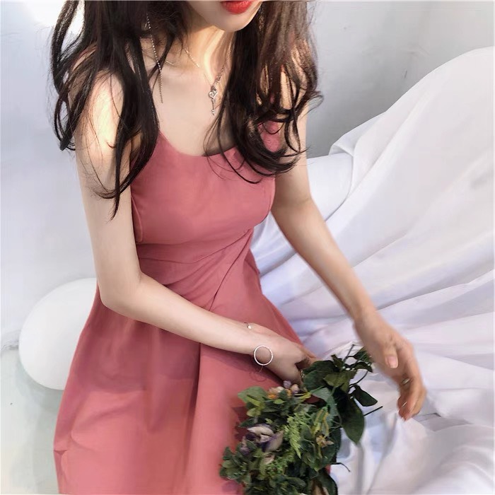 Đầm Maxi 2 Dây Nơ Lưng Cực Xinh