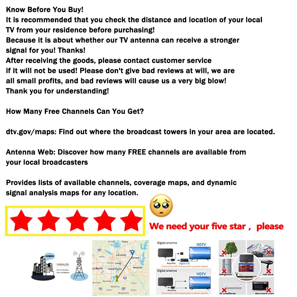 Indoor Digital DVB T2 TV Antenna 3000 Miles Range 4K 8k HDTV 1080p Receiver. 