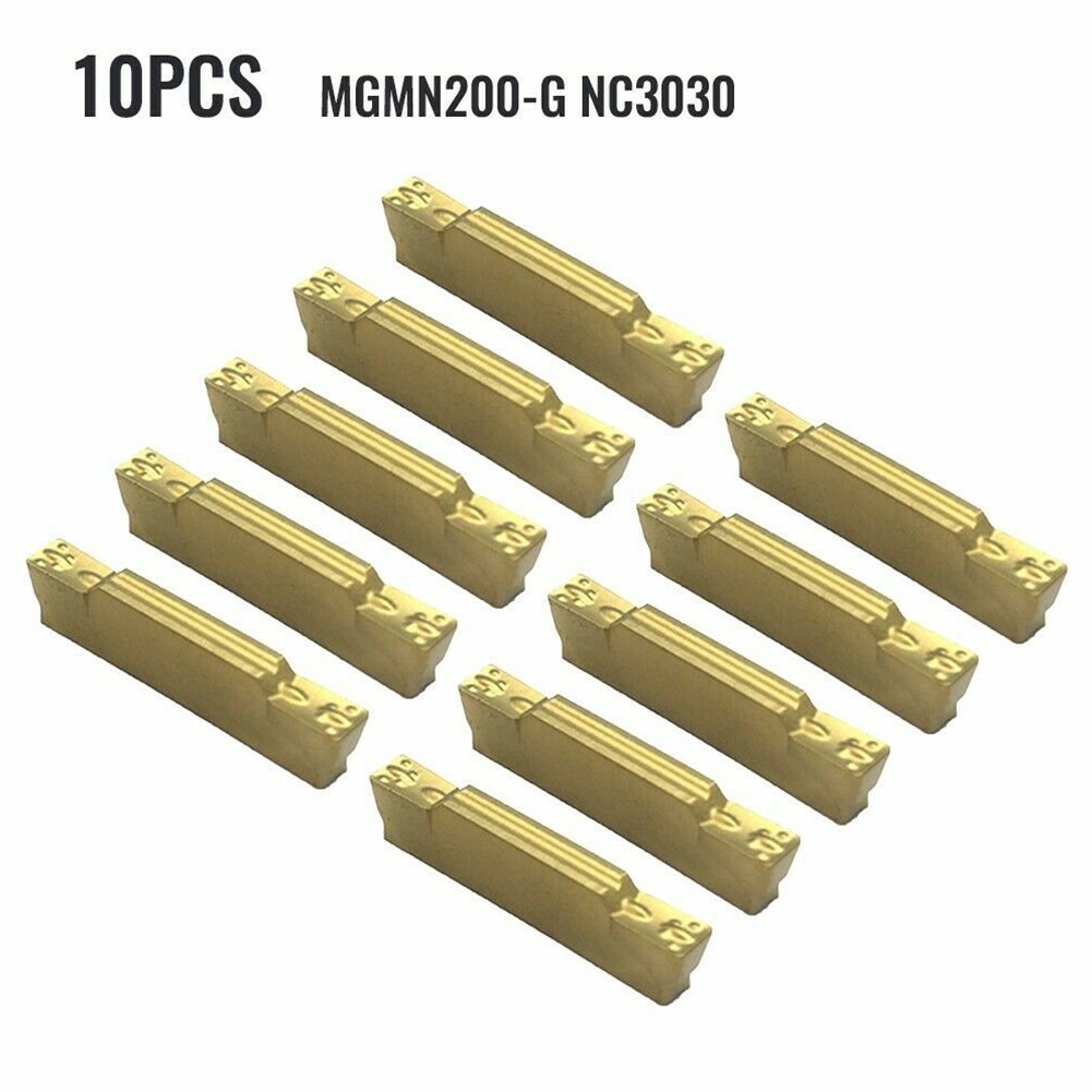 Toolstar Professional Grade Grooving Carbide Inserts for Lathe Cutter Set of 10