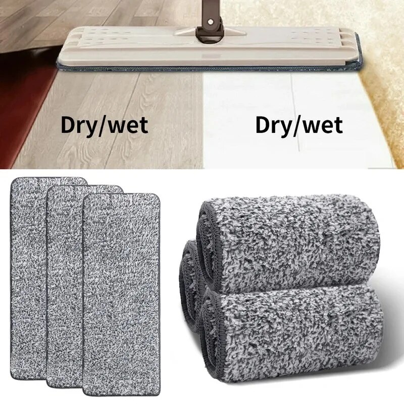 Feelife 1/3Pcs Microfiber Mop Cloth Practical Replacement Mop Cloth Household Mop Head Cleaning Pad Washable Dust Home Cleaning Tools