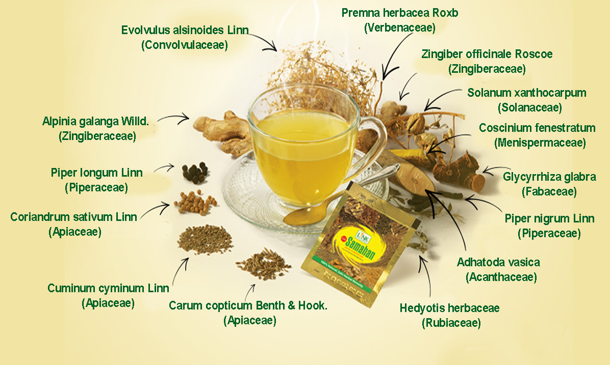 LINK SAMAHAN Herbal Tea Ayurveda , Fast Remedy For Cold Flu & Cough 3 ...