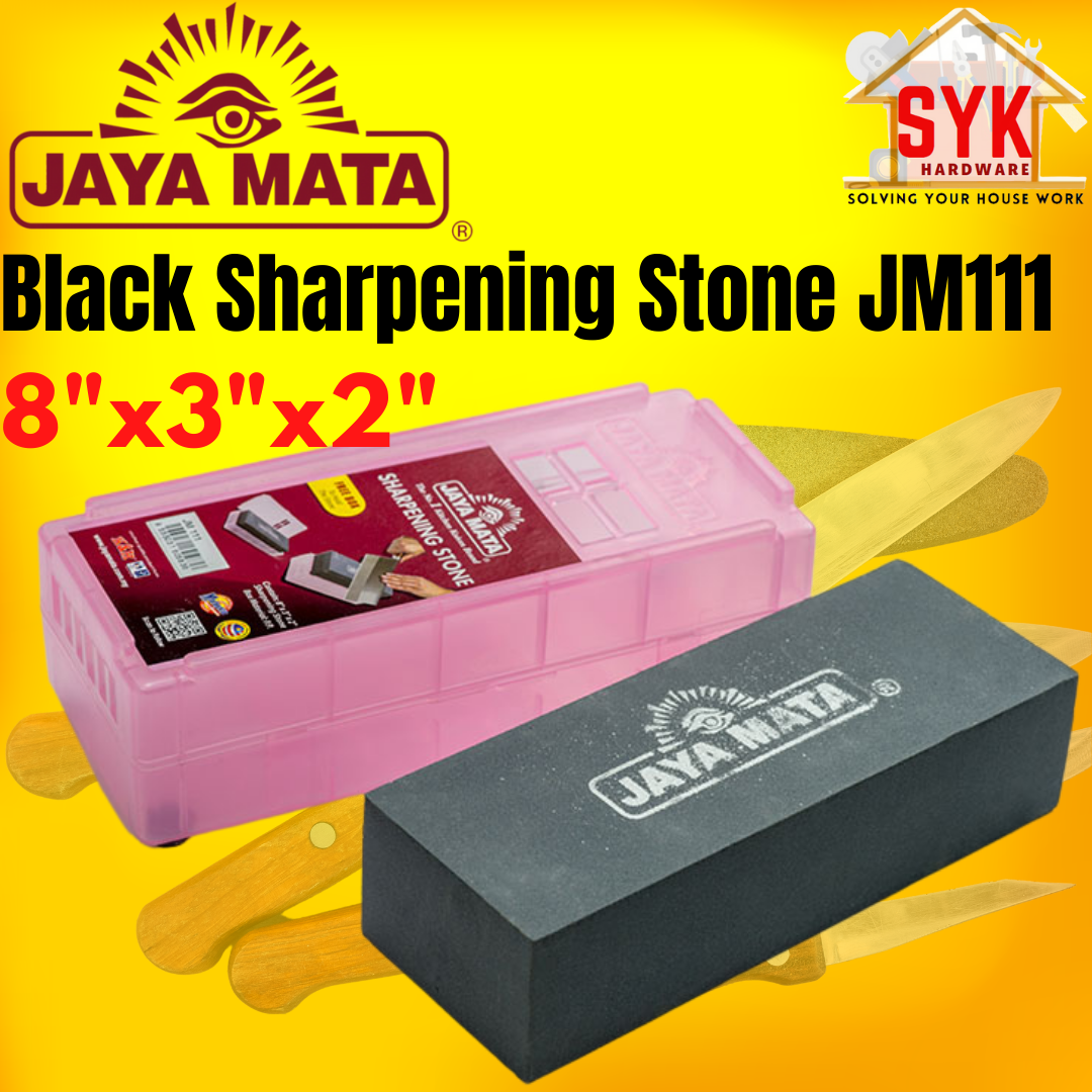 Syk Jaya Mata Jm111 Black Sharpening Stone Knife 8 X3 X2 Batu Pengasah Alat Pengasah Pisau