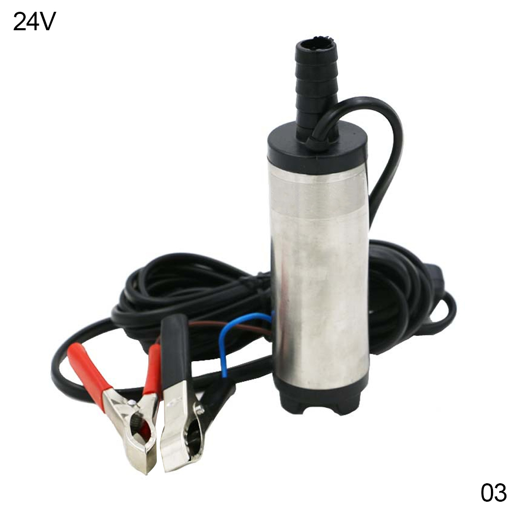 Hittime 12V/24V 38mm Electric Fuel Transfer Pump Water Oil Transfer Refueling Submersible Pump Lighter For Diesel Water Pump Motorbike