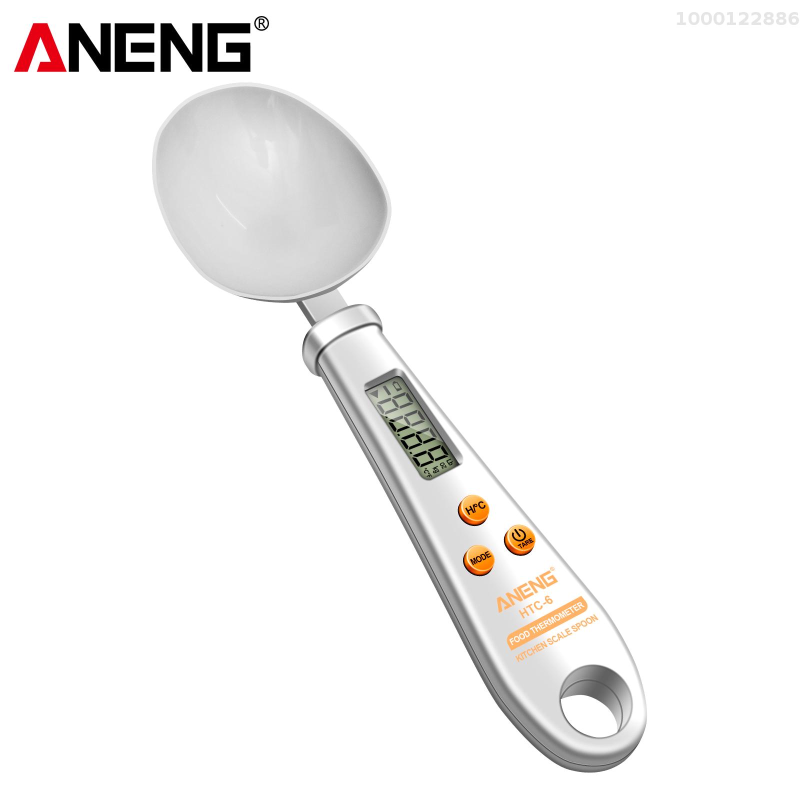 KKmoon ANENG HTC-6 Multifunctional Digital Display 2-in-1 Electronic Scale Measuring Spoon Weighing Gram Meter Measuring Spoon Scale