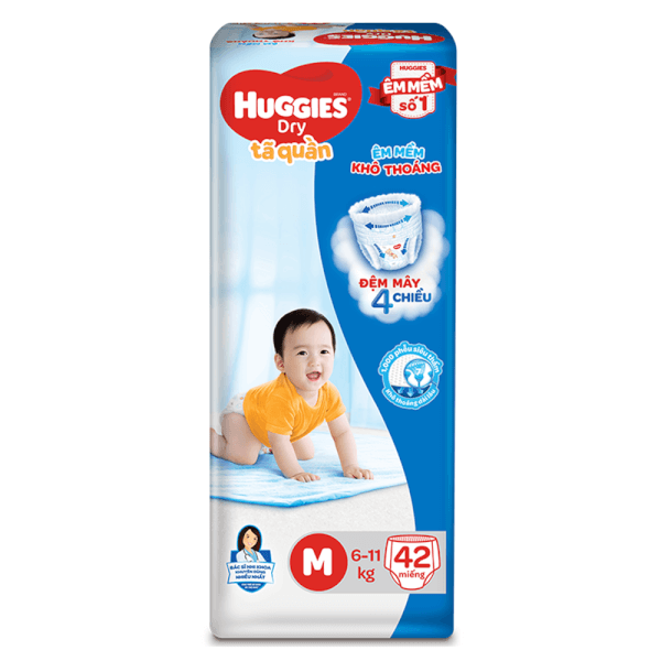 TẢ QUẦN HUGGIES SIZE M 42 MIẾNG - TỪ 6-11KG
