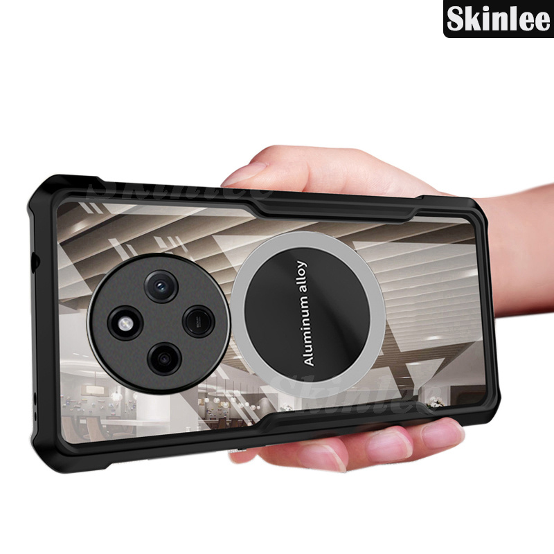 Phone case For Redmi 14C Back cover Hard Phone Case Clear Transparent Shockproof with Car Navigation Holder Ring For Xiaomi Redmi 14C Cover cases