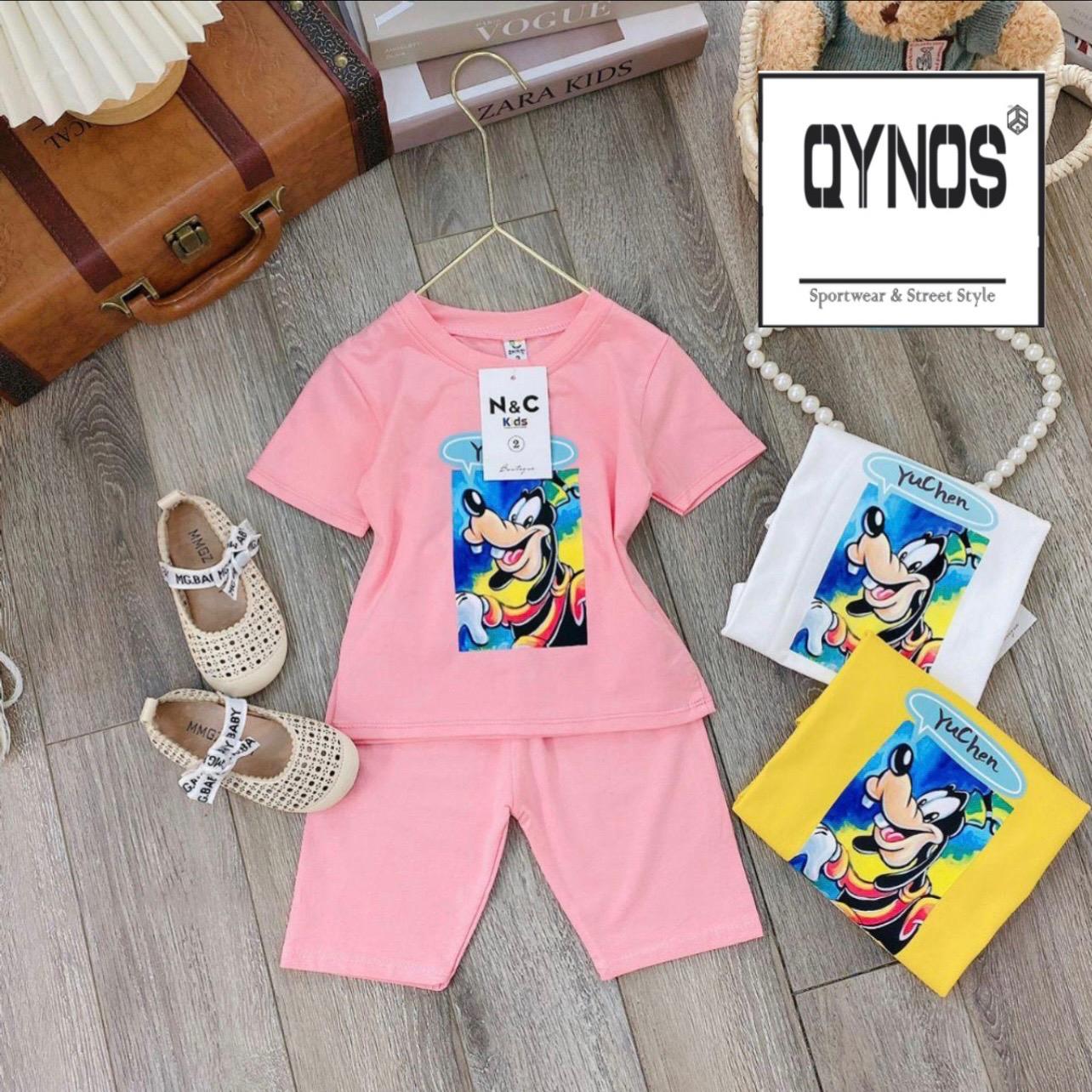 Đồ bộ bé gái quần Lửng 3 Màu chó vịt donal