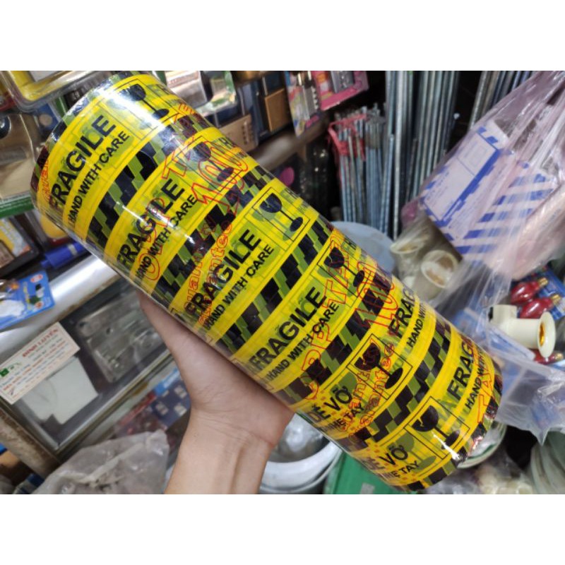 Băng keo hàng dễ vỡ, băng dính hàng dễ vỡ, loại 100 yard 1 cuộn