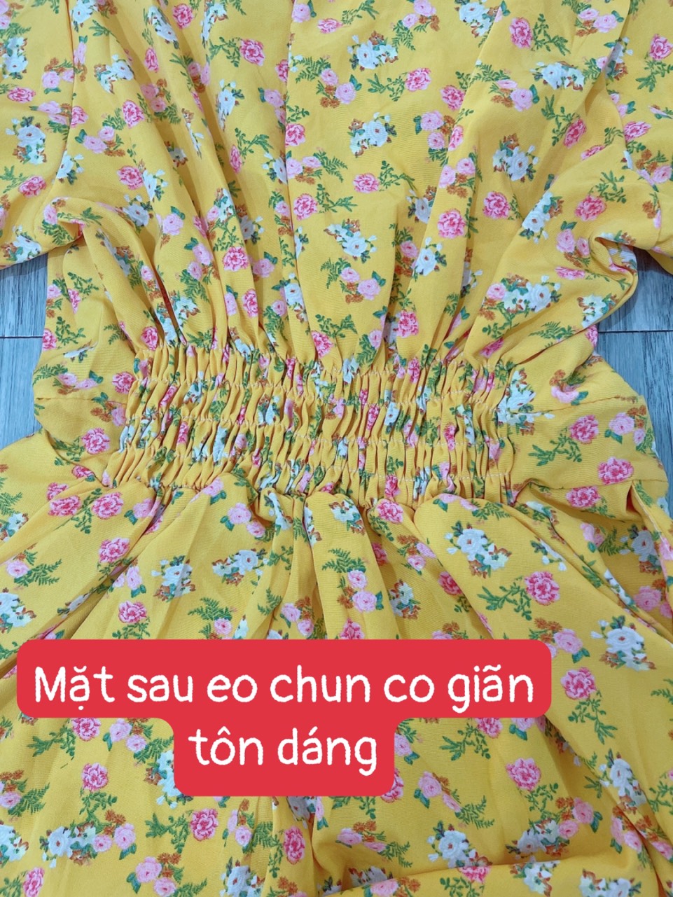 Maxi hoa nhí viền ren dễ thương (hình thật+video)
