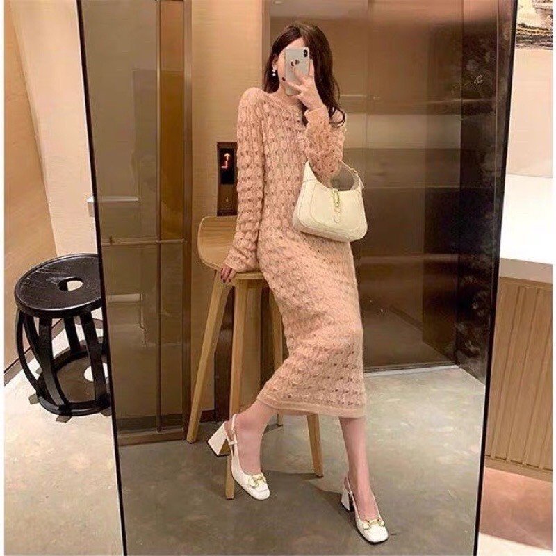 Bốt nữ gót vuông 7p khóa sau