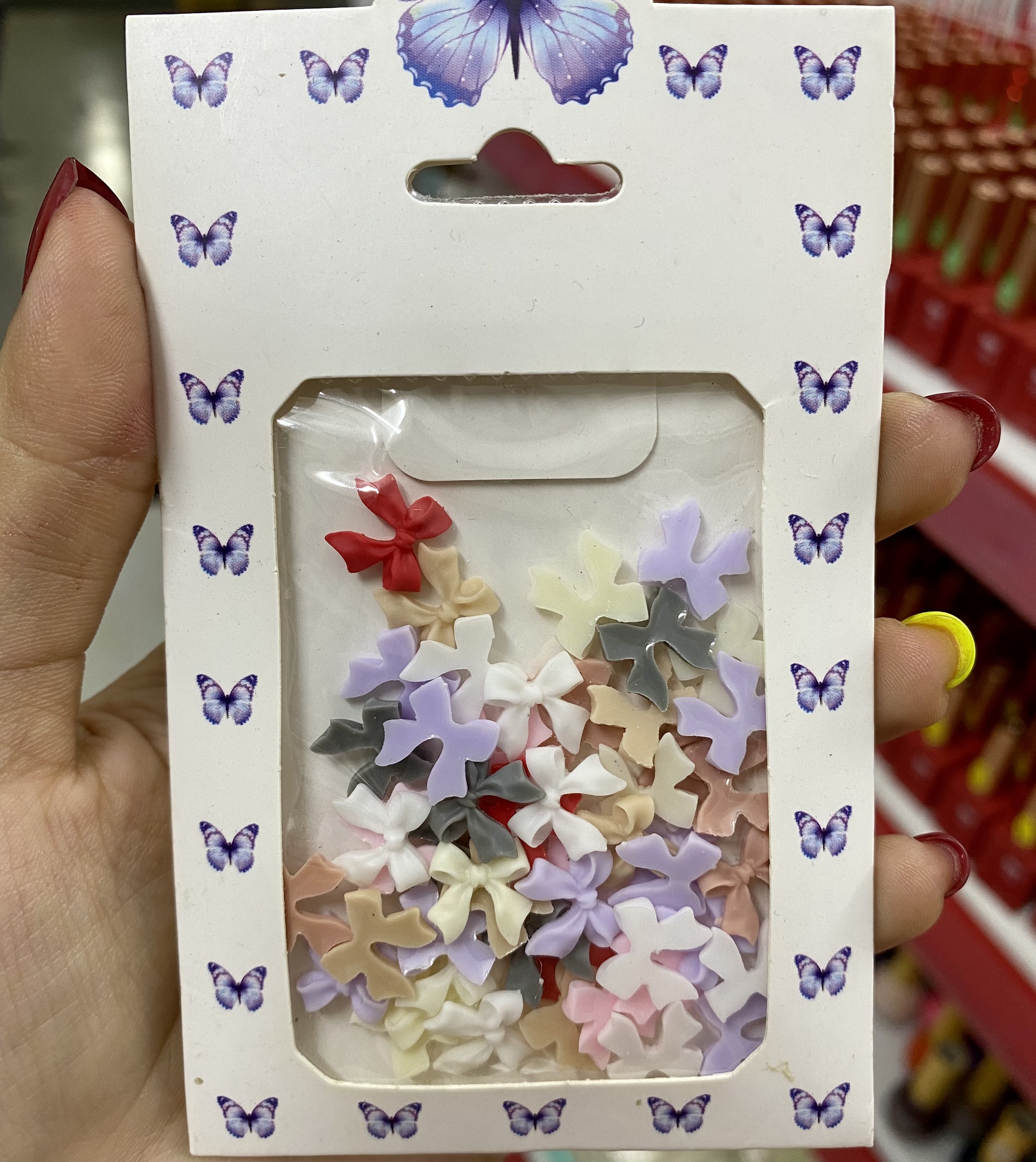 Chram gắn móng nơ ,táo , bướm Hot - Mini Nail