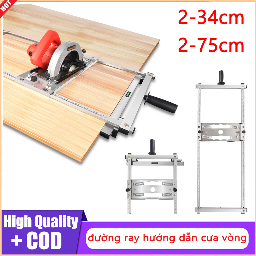 【High Quality】Stainless Steel Circular Saw Guide Rail Size Adjustable Cutting Guide Circular Saw Positioner