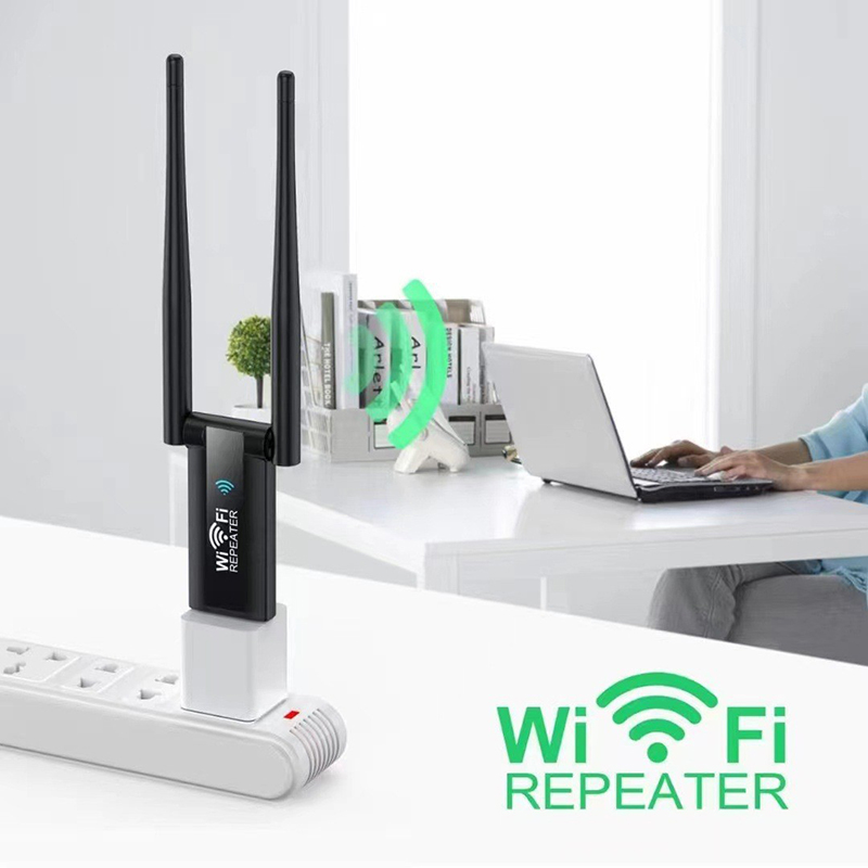 USB 2.4G 300Mbps Wireless WiFi Repeater Extender Router WiFi Signal Amplifier Booster Long Range Wi-Fi Repeater Access Point. 