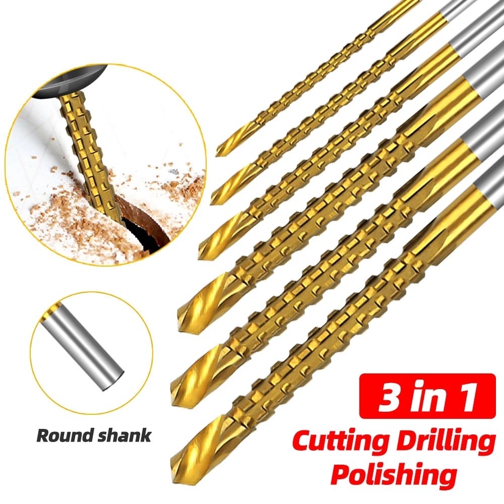1pcs 3-8mm High Speed Hacksaw Drill Woodworking Drill Bit Metric Composite Tap