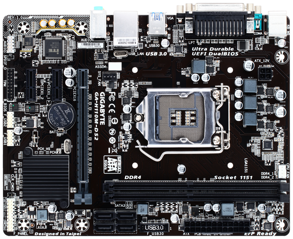 Mainboard GIGABYTE GA-H110M-DS2 (HÀNG CHÍNH HÃNG)