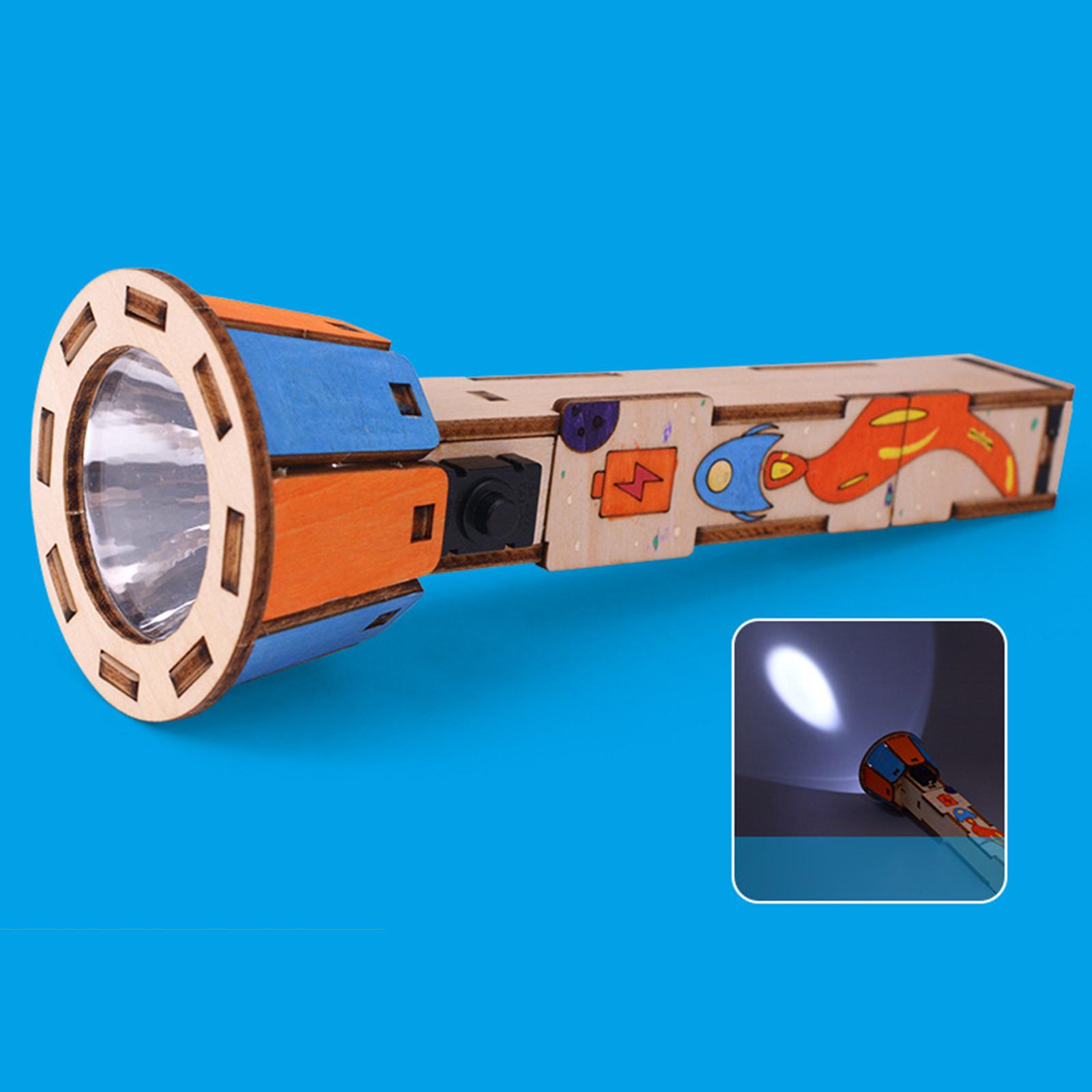 Gemvan DIY Flashlight Assembling Puzzle Exquisite Display Toy STEM Toys for Children