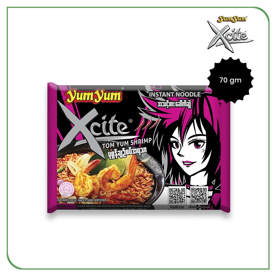 Yum Yum Xcite Instant Noodle Tom Yum Shrimp Flavour 350g (70g x
